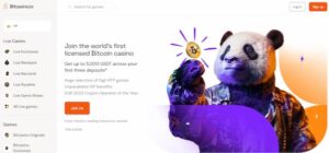 Bitcasino landing page