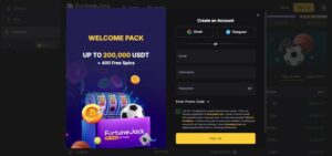 FortuneJack signup