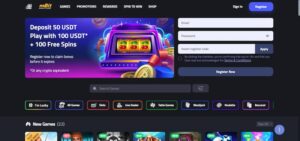 mBit casino landing page