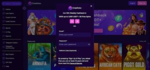 Crashino Registrering og medlemskap