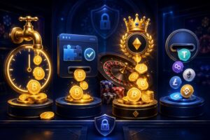 Typer gratis BTC-belønninger fra casino faucets