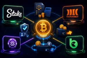 Fire eksempler på Bitcoin-kasinoer og skattevilkårene deres